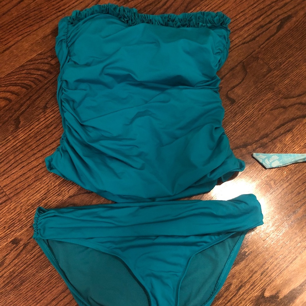Teal Kenneth Cole tankini